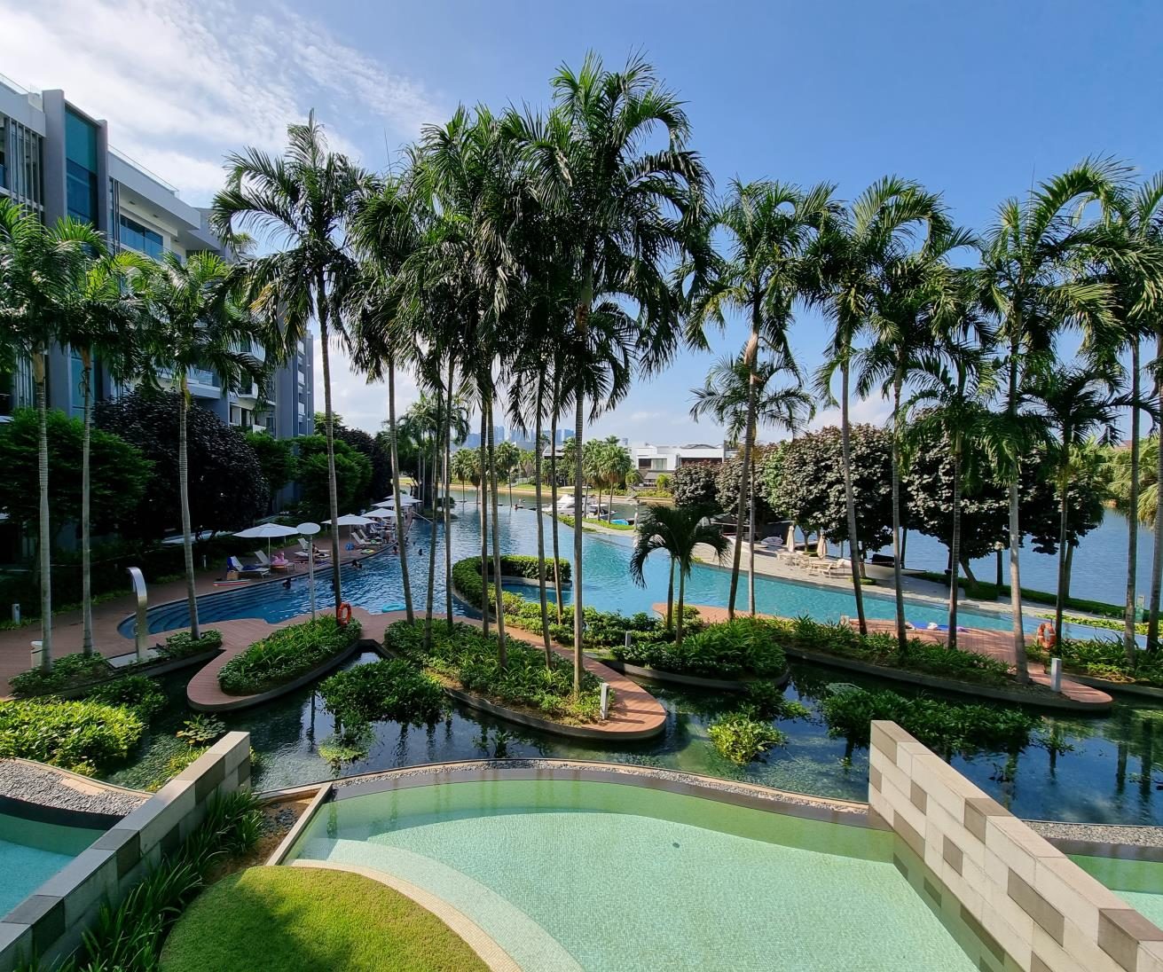 Lagoon-style pool