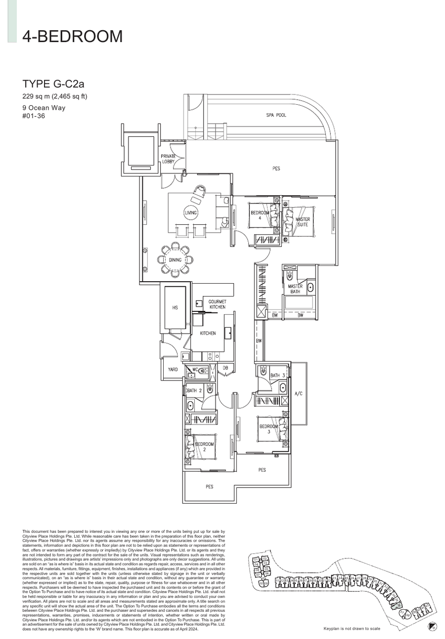 4-Bedroom · Type G-C2A · 2,465 sqft