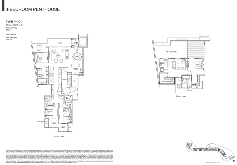 4-Bedroom Penthouse · Type PH C1 · 3,272 sqft