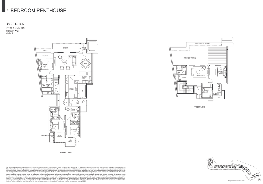 4-Bedroom Penthouse · Type PH C2 · 3,272 sqft