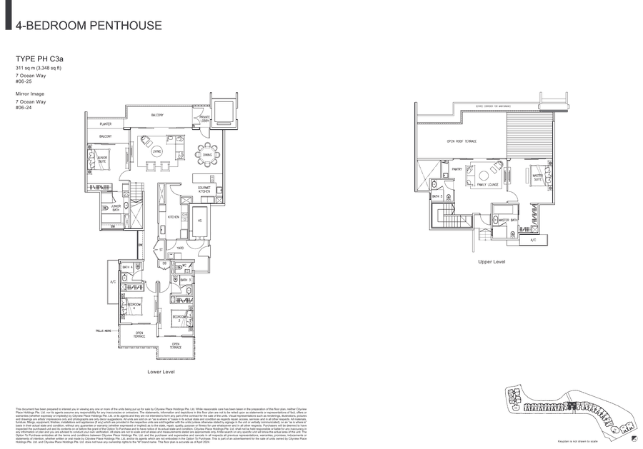 4-Bedroom Penthouse · Type PH C3A · 3,348 sqft