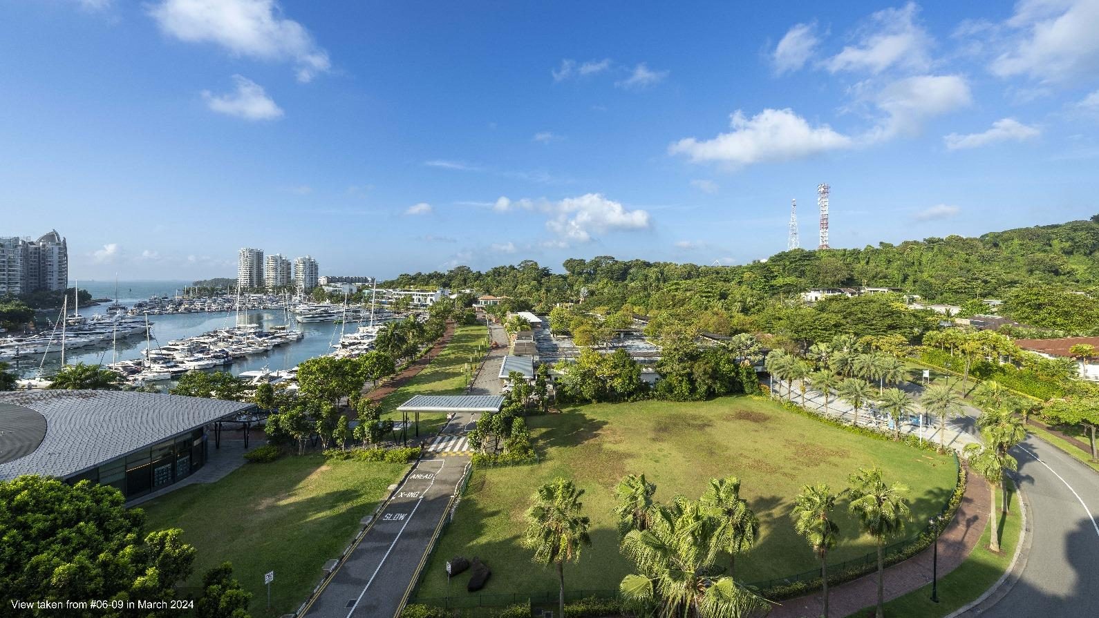 Sentosa Cove aerial view